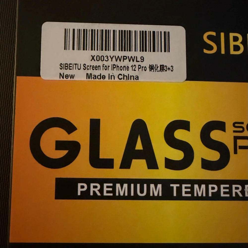 iPhone 12 Glass Screen Protector 3-Pack, includes 2 brand new camera protectors